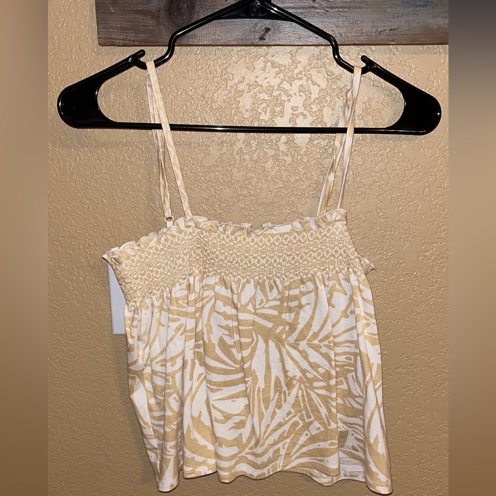 Cream and white tank top